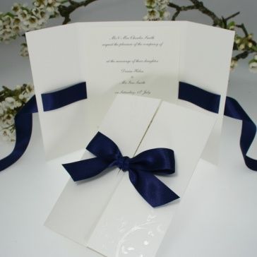 Verona Navy Blue Wedding Invitations. so simple and elegant.