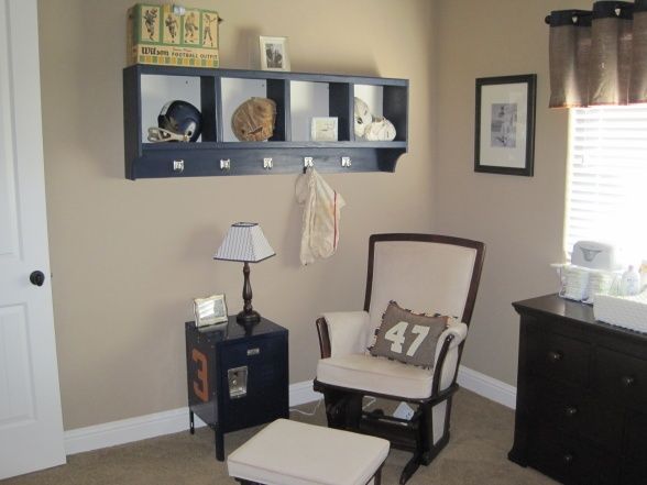 Vintage sports themed nursery. i mean for real. my hubby would love this.