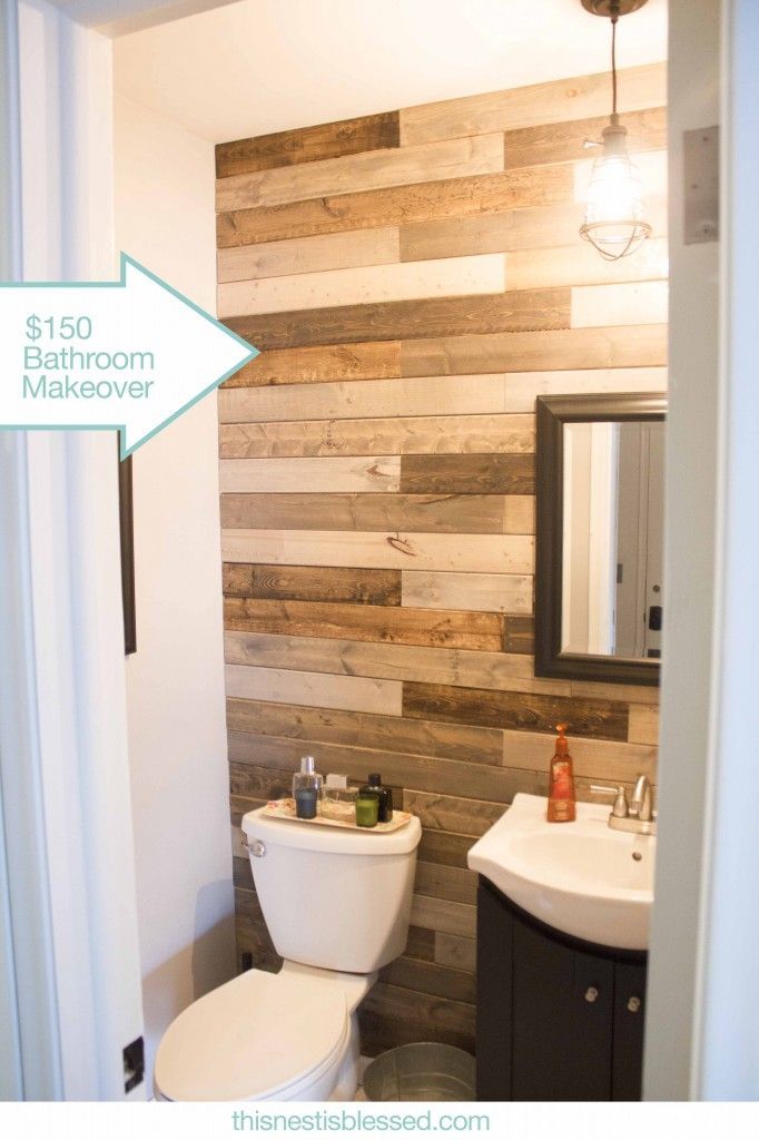 Weekend Bathroom Makeover...For $150 - This is amazing. I think this would look great in my laundry room!!!