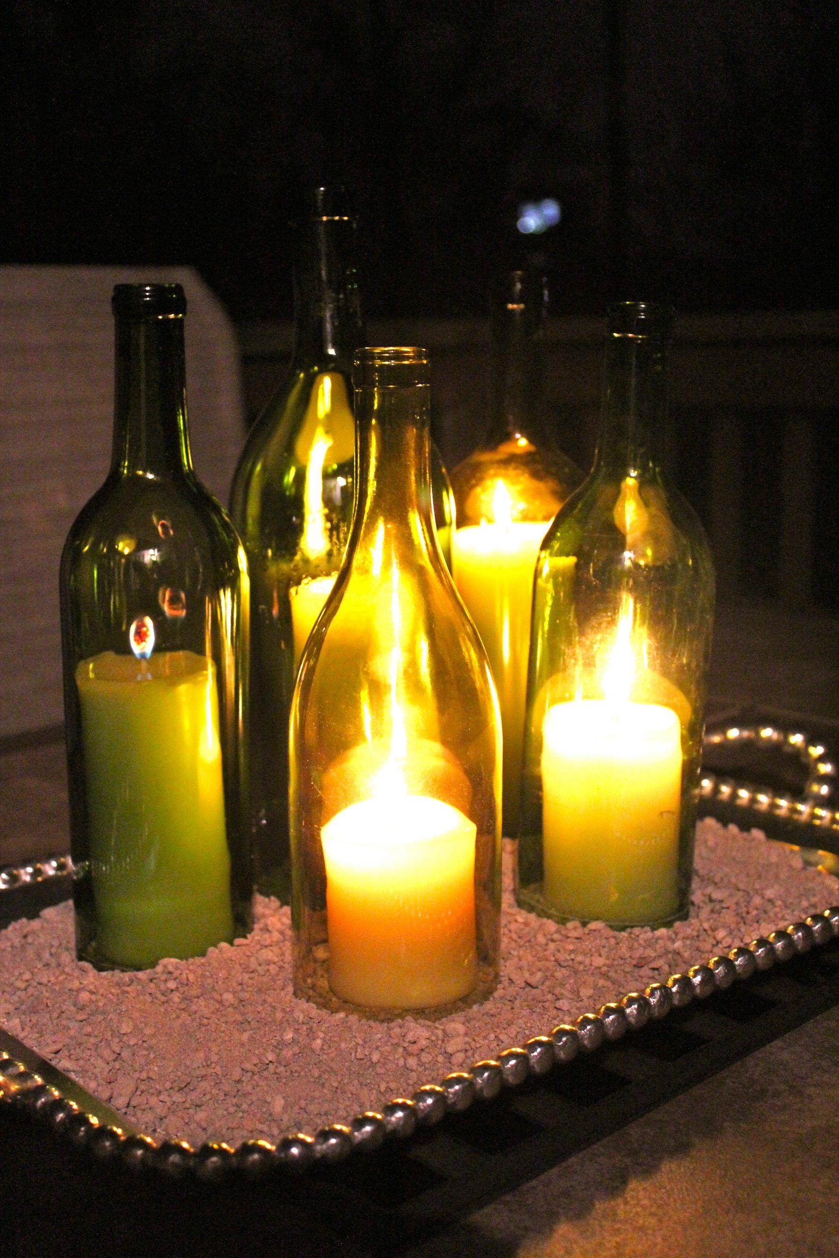 How to make wine bottle centerpieces