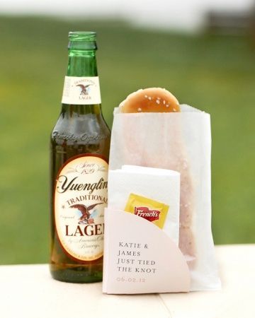Yuengling beer and soft pretzels byPhiladelphia Pretzel, both Philly staples, make a good wedding snack break (Photo by Trevor