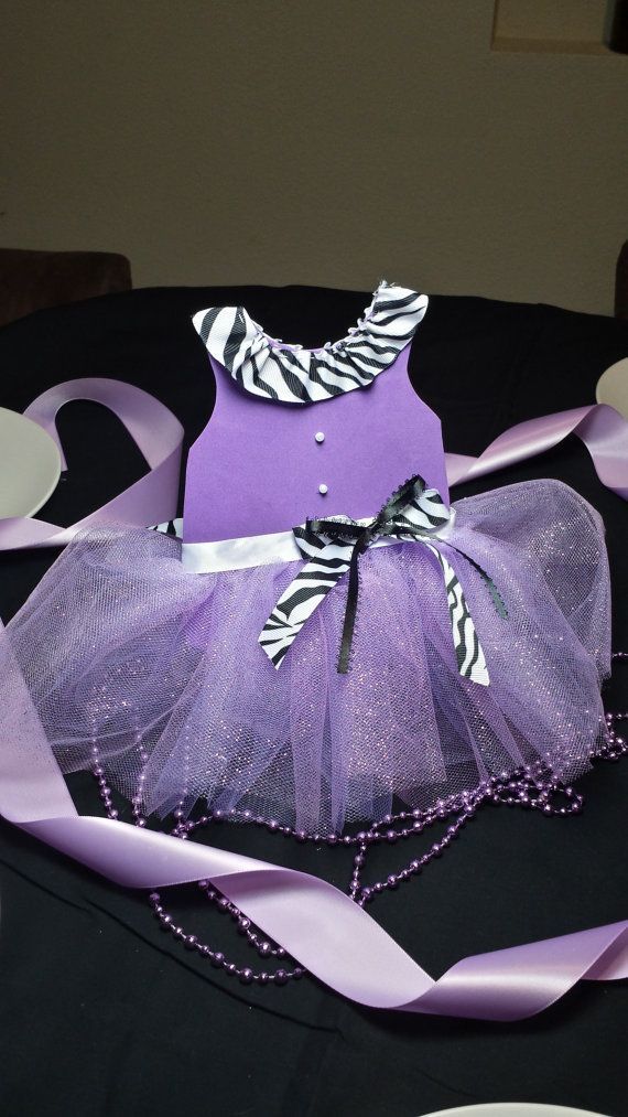 Zebra and Purple Tutu Centerpiece for Baby Shower by zujeynXiomara, $18.00