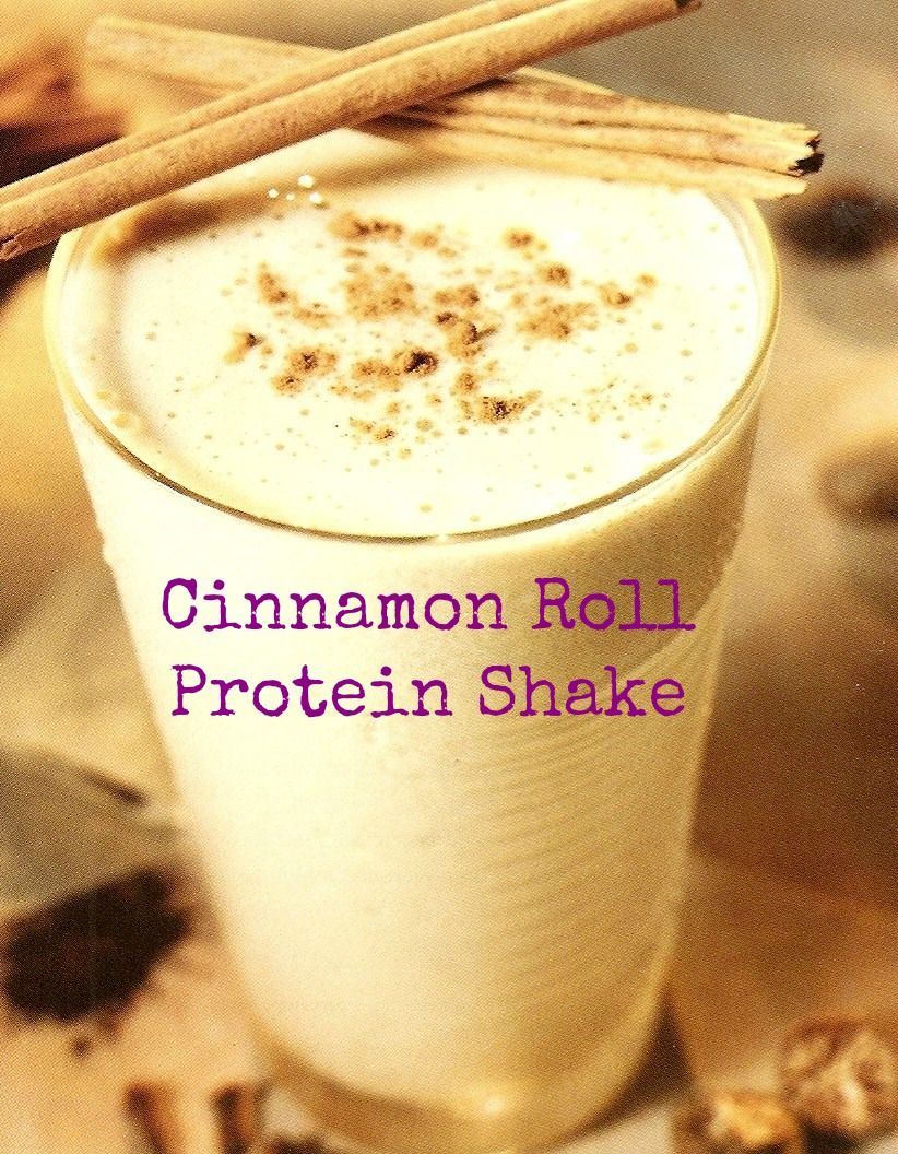10 great Protein Shake recipes including Cinnamon Roll Protein Shake and Pumpkin Pie Protein Shake.