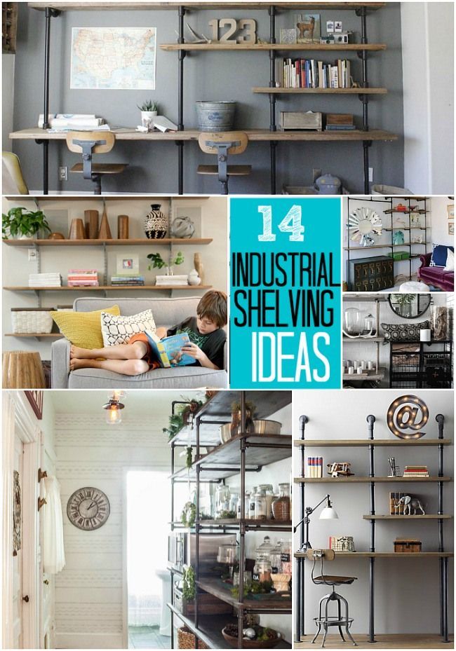 13 industrial shelving ideas – an idea we had for the exposed beams and ceilings without a chase.