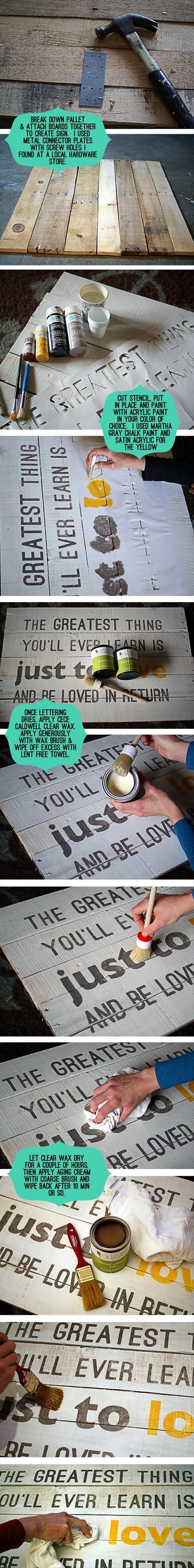 Pallet signs -   Amazingly simple but genius ideas to use and reuse stuff