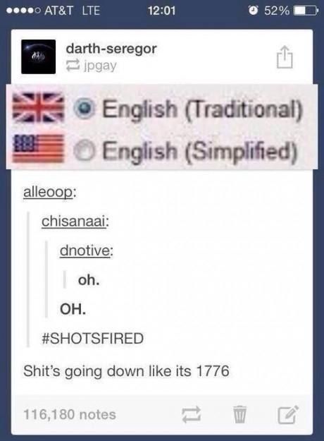 And that these differences can be the beginning of a deep hatred. | 21 Times Tumblr Proved English Is The Worst Language Ever