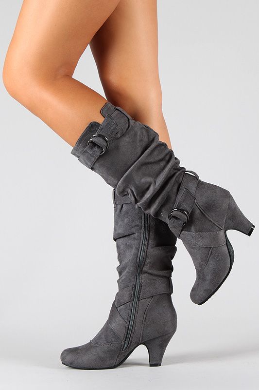 Auto-1 Strapped Slouchy Knee High Boot