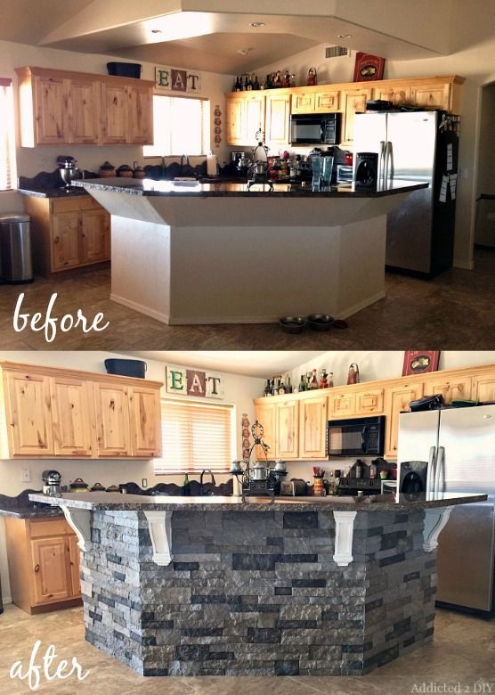 Before and After  DIY Kitchen Island Makeover