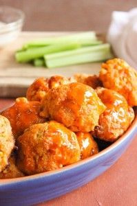 ~ Buffalo chicken balls from Guy Fieri ~ ground chicken seasoned with all the yummy flavors you come to expect with Buffalo