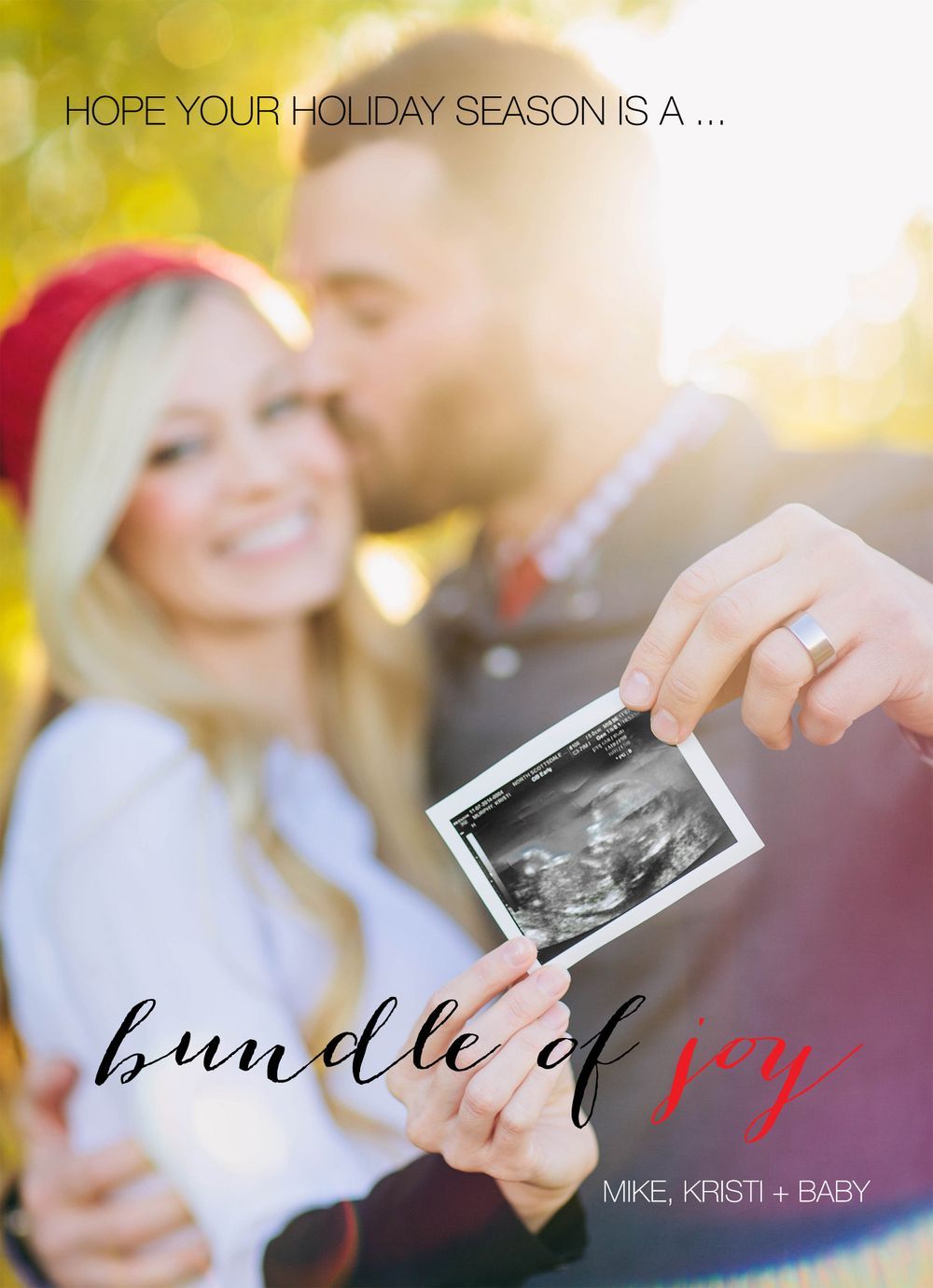 Christmas card pregnancy announcement | pregnancy announcement ideas | Kristi Murphy