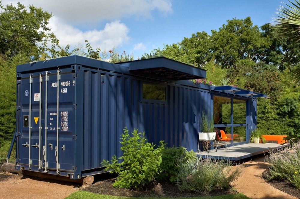 Shipping Container Homes: Poteet Architects Container Guest House -   Shipping Container House Ideas