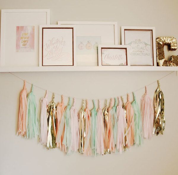 coral, mint and gold nursery on a budget | Hellobee