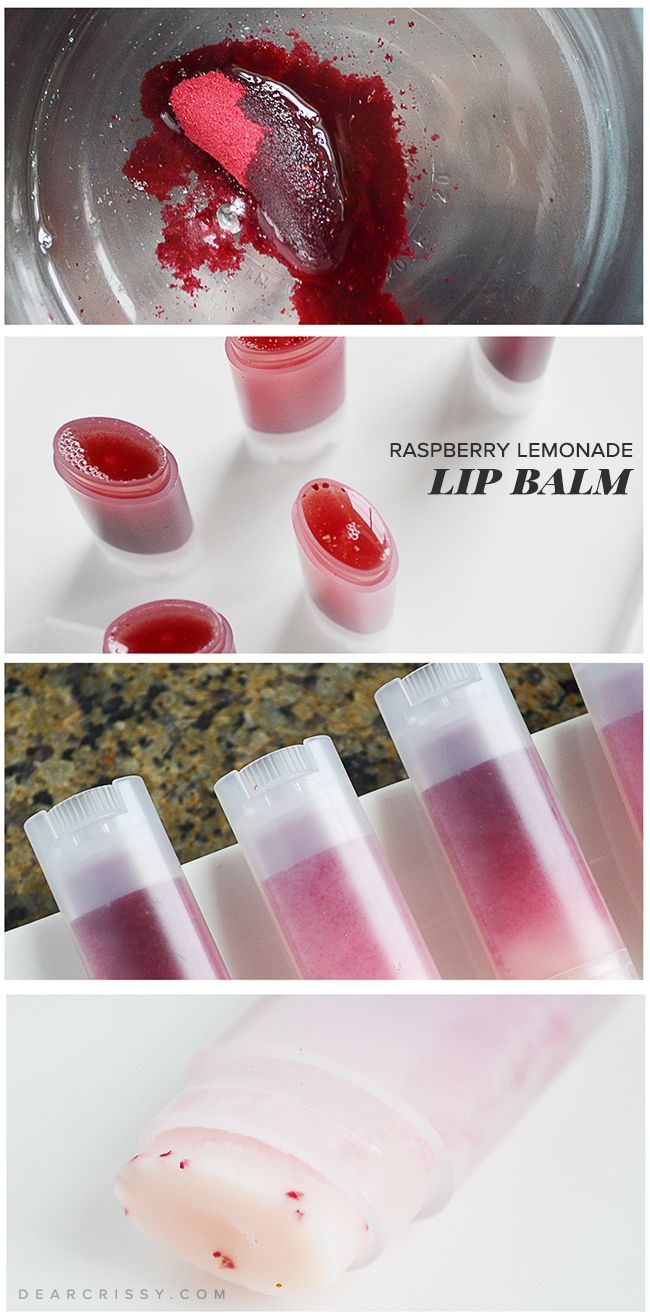 DIY Raspberry Lemonade Lip Balm – This gorgeous ombre raspberry lemonade lip balm is easy to make and is ultra-moisturizing for