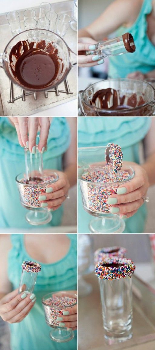 Doing this for new years. Do this and fill them with milk to make the kids feel special. Totally doing this!