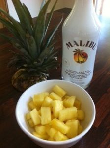 Drunken Pineapple – Malibu Rum soaked Pineapple…so easy, so good!