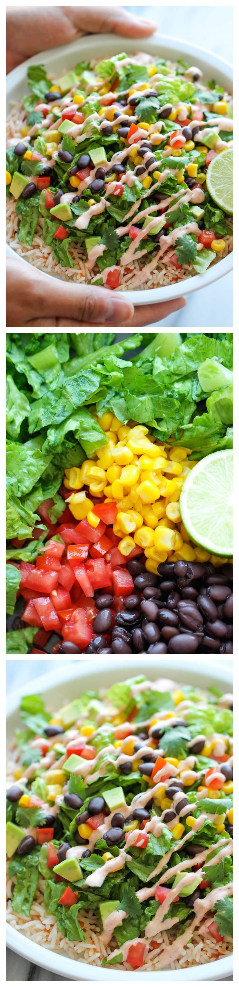 Easy Burrito Bowls – Skip Chipotle and try these burrito bowls right at home. Its easier, healthier and 10000x tastier!