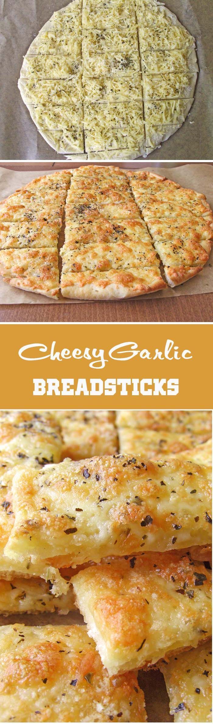 Easy Cheesy Garlic Breadsticks…Click On Picture For This Recipe That Is SOoooooo Easy, You Wont Believe It…
