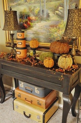 Fall Thanksgiving pumpkin decor with an old world flair!