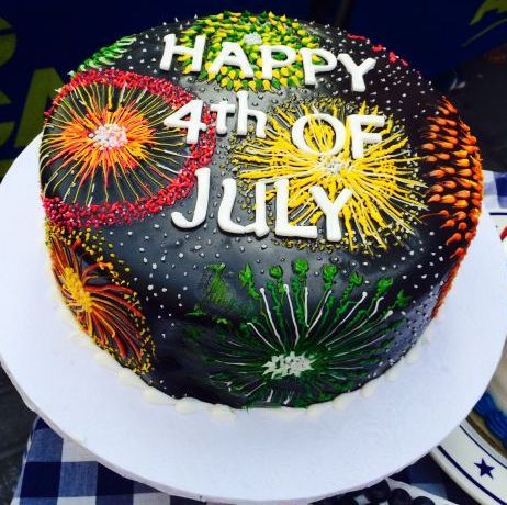 Fourth of July fireworks cake!