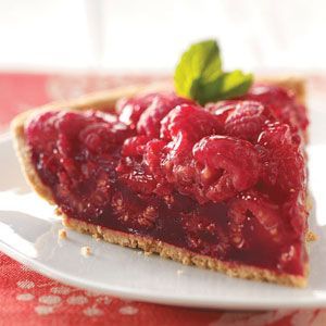 Fresh Raspberry Pie Recipe from Taste of Home — shared by Patricia Staudt of Marble Rock, Iowa