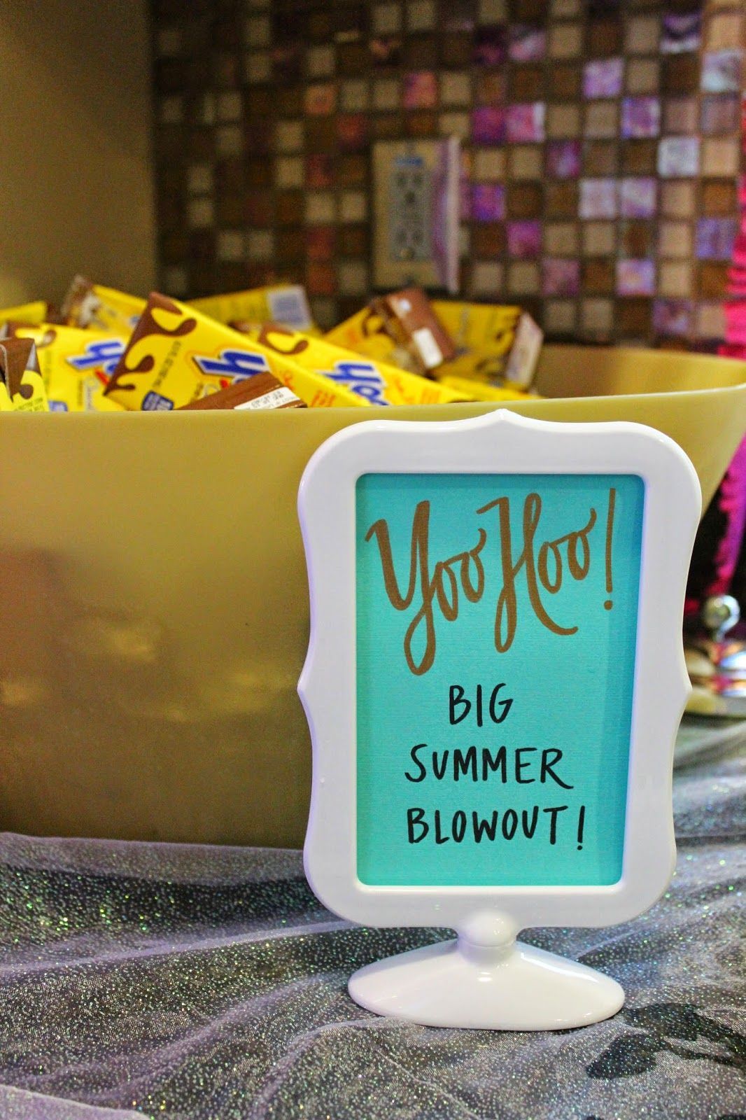 Frozen Inspired birthday party.  Frozen quotes/signs by Outside The Bloom and Daisy Dreaming.  Yoo Hoo Big Summer Blowout!