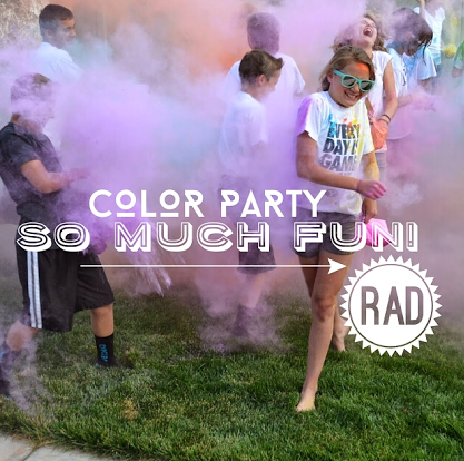 Fun color party idea- perfect for teenagers and really inexpensive!