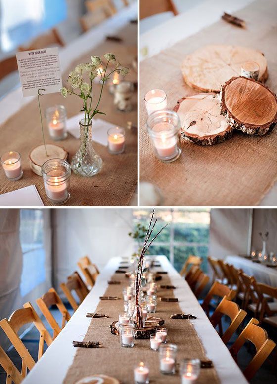 Geerdet. Tischdeko mit Baumwolle und Holz | Hochzeitsblog Frulein K. Sagt Ja