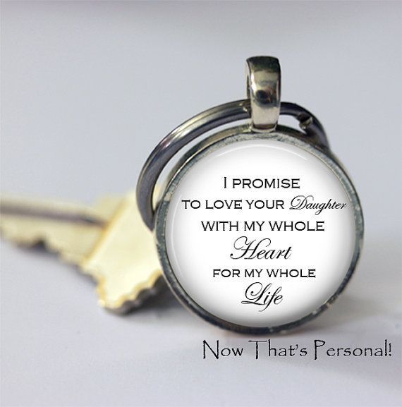 Gift for Father or Mother of the Bride from Groom –  “I Promise to Love your Daughter with my whole heart for my whole life” by