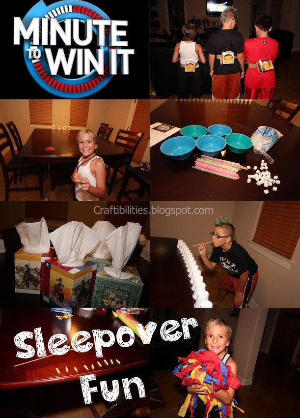 Great Party or Sleepover FUN! Minute to win it game IDEAS! Hey, Im probably d-o-n-e with these, but you have so much to look
