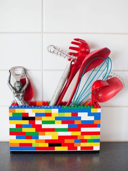 grown-ups using Legos with repurpose in mind.