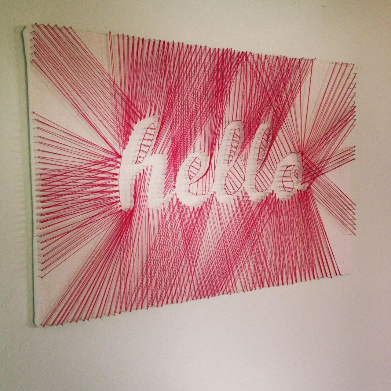 “Hello” DIY String Art – DIY Projects-Weekly DIY Ideas: RED DIY Projects