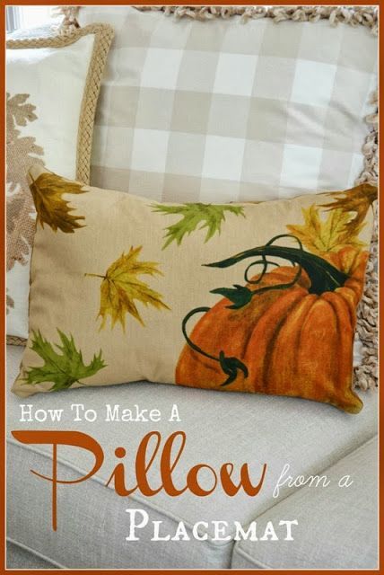 HOW TO MAKE A PILLOW FROM A PLACEMAT – StoneGable