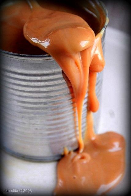 How to make caramel from sweetened condensed milk. This is pretty interesting. And the photo is yummy looking. But two hours in a