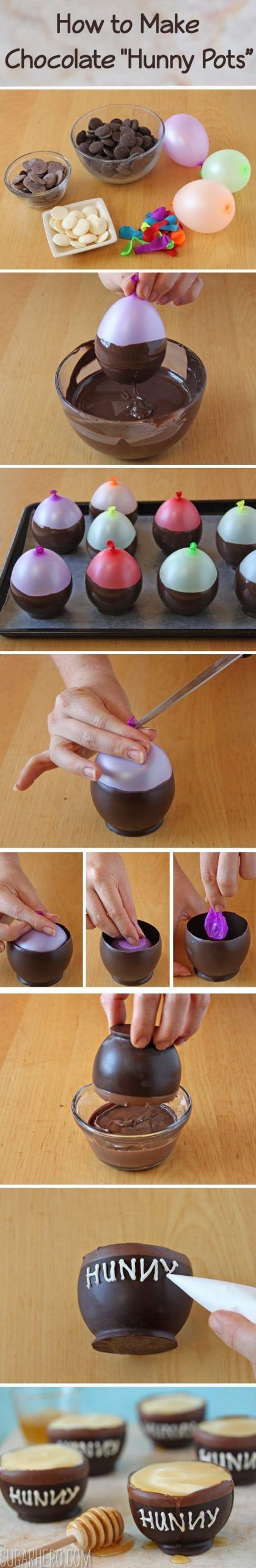 How to Make Chocolate “Hunny Pots” with Honey Mousse – photo tutorial and recipes