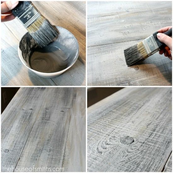 How to make new wood look like old barn board. Holy cow this is so amazing and looks so easy!