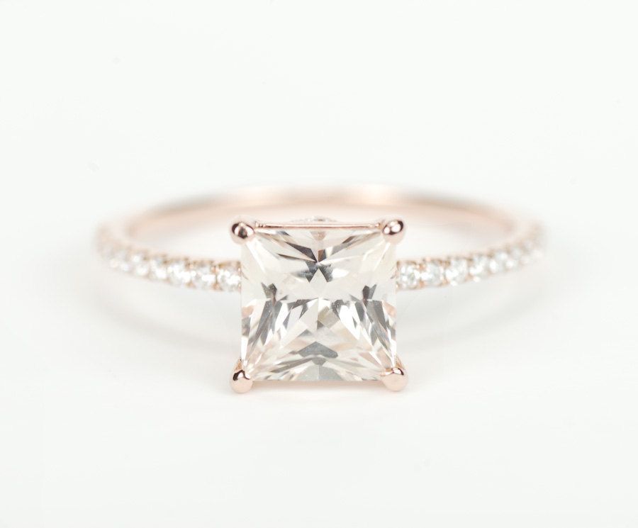 I love this! Would gladly take a peach champagne sapphire ring instead of a diamond. And the rose gold ahh!