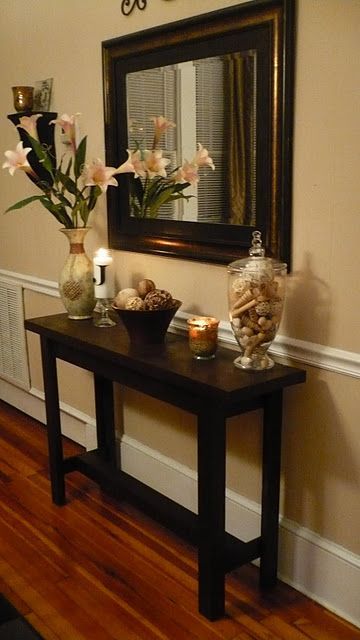 I might just end up doing this since I cant seem to find a console table I LOVE. diy console table