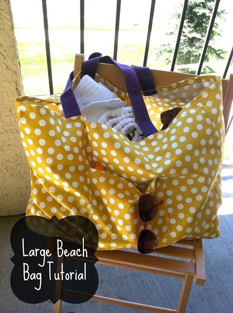 Little Miss Kimberly Ann: Large Beach Bag/ Tote Tutorial