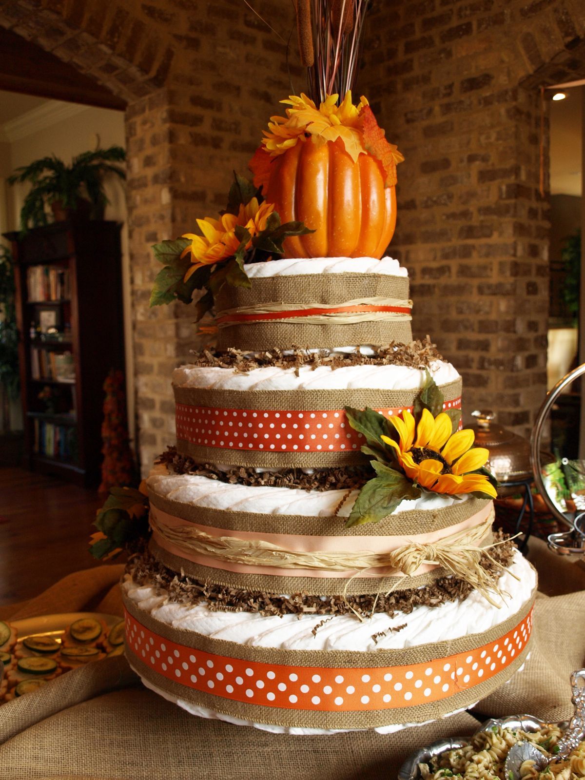 little punkin diaper cakes | photo courtesy of pink pepper mint paper