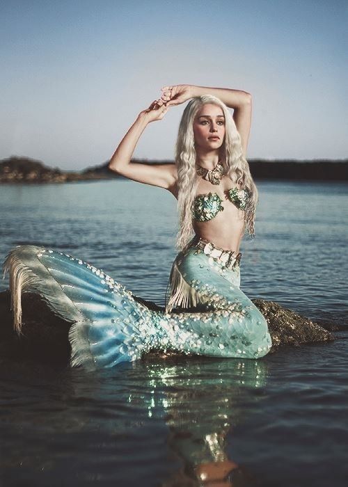 Looks like Daenerys off of Game of Thrones if she was a mermaid.
