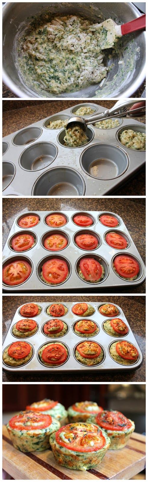 Low carb spinach and cheese muffin.
