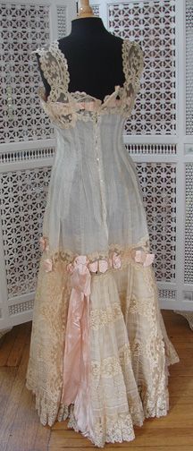 Maria Niforos – Fine Antique Lace, Linens & Textiles : Antique & Vintage Clothing # CL-56 Exquisite Princess Petticoat w/