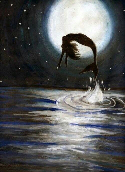 mermaid over the moon