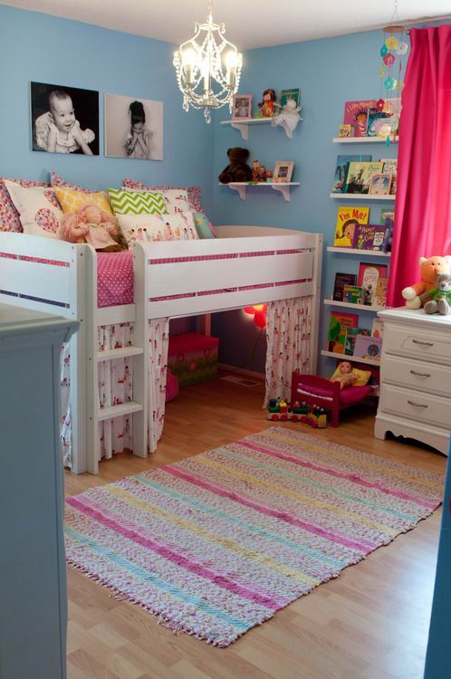 Mini loft bed to make a fort. How cool is that concept!! Fun