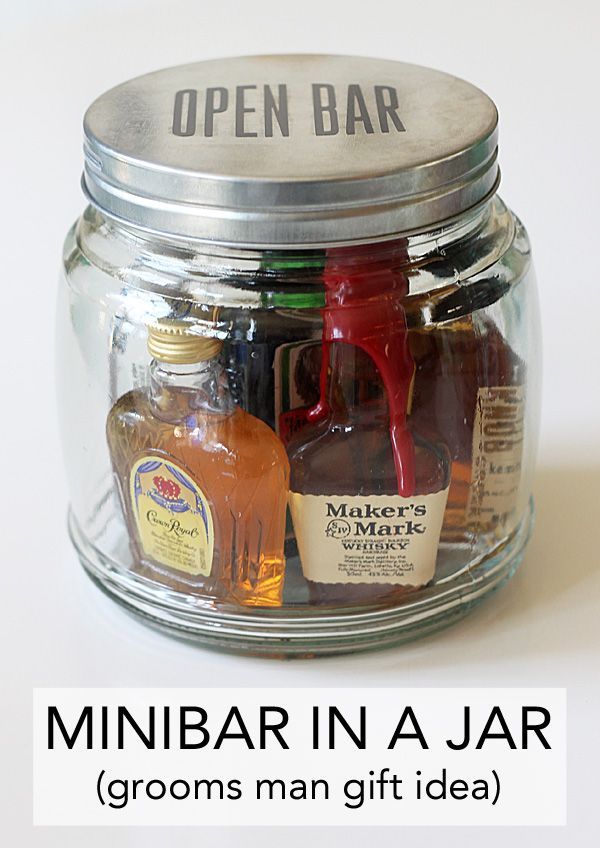 minibar in a jar – a super quick gift idea