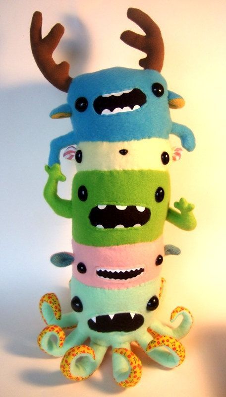 Monster Totem Pole by OopisNein on Etsy, $96.00