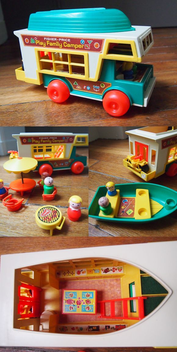 my favorite toy growing up – had the wanderlust then!  Vintage fisher price family camper – need for nursery