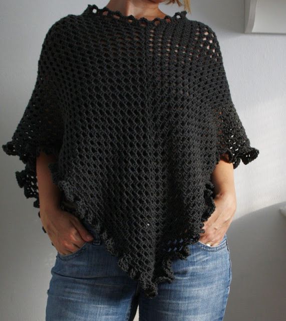 NoMimikry: Hkelponcho mit Anleitung – crochet poncho with pattern
