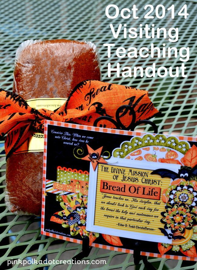 October 2014 Visiting Teaching Handout | Pink Polka Dot Creations