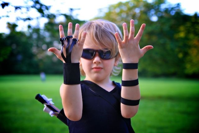 Part 2 The Avengers Homemade Hawkeye Costume: Finger Glove and Armguard OR fun accessories for boys dress up as a spy, etc.~Life